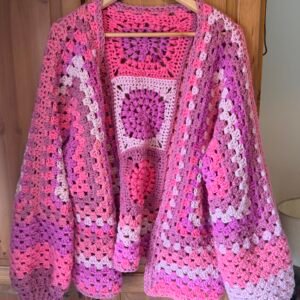 Pink Ombre Hexi Cardigan
