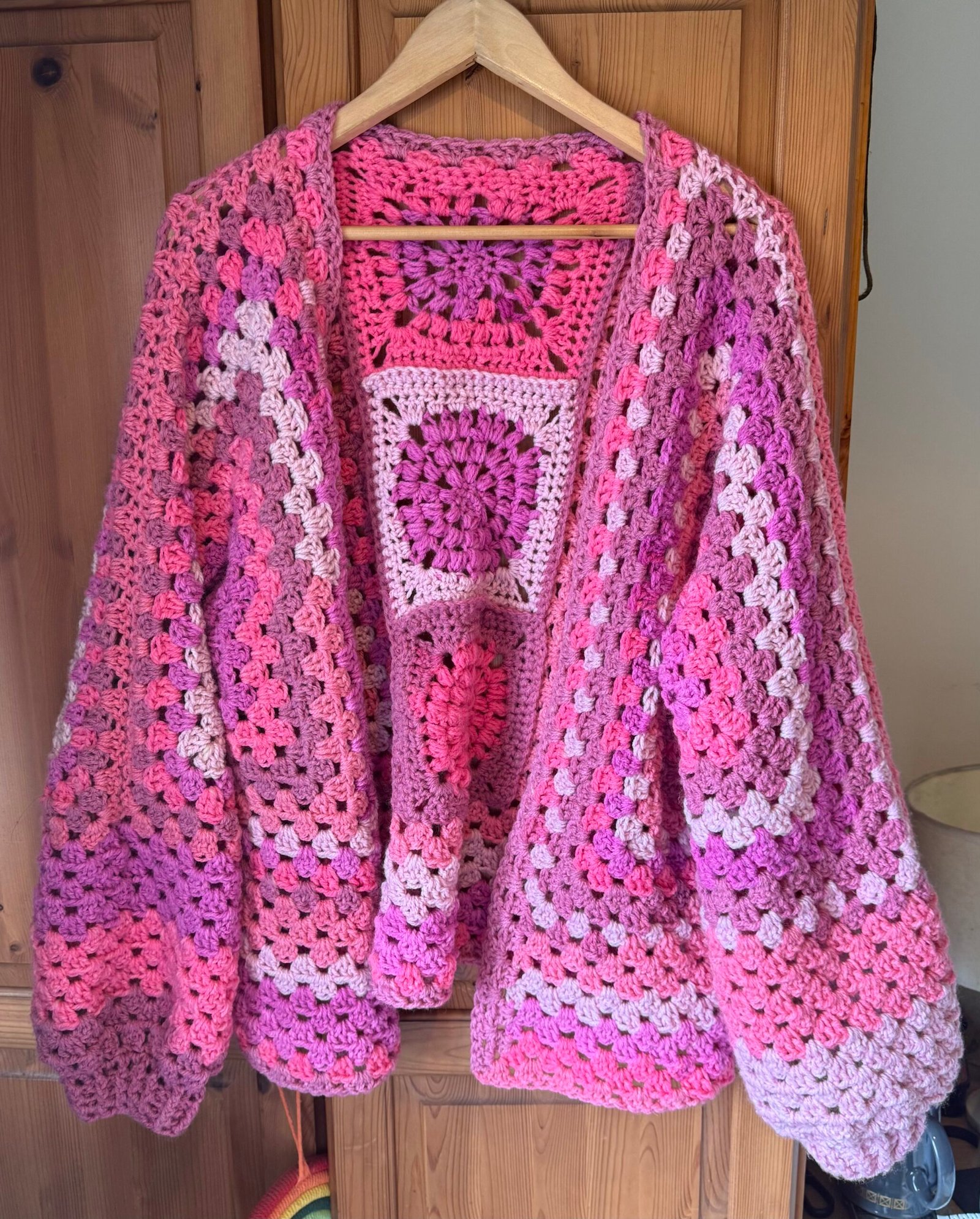 Pink Ombre Hexi Cardigan