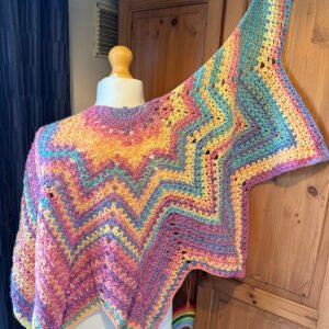 Fairy Wings Shawl with matching mitts