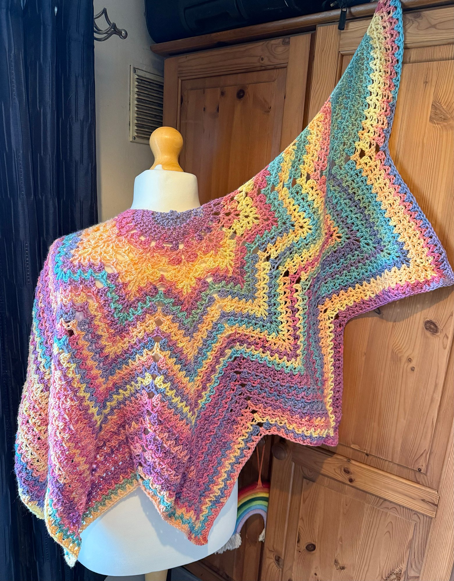 Fairy Wings Shawl with matching mitts