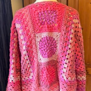 Pink Ombre Hexi Cardigan