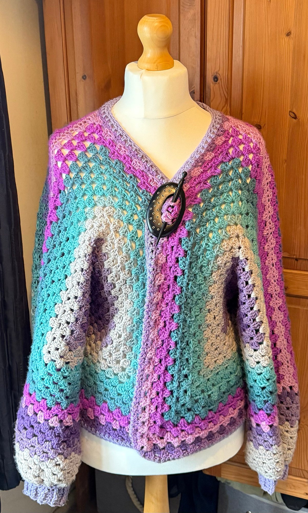 Purple Hexi Cardigan